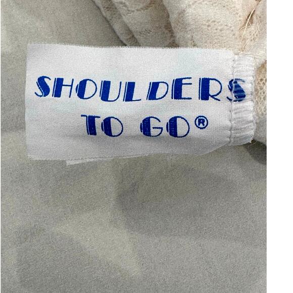 3-Stretch Semi Sheer Sparkle Floral Design Tops by 'Shoulders to Go' Small/Med - Picture 7 of 16